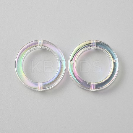 Plating Acrylic Beads LS-MACR-WH0010-20B-04-1