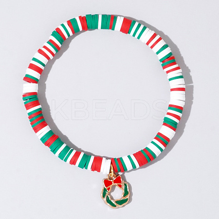 Christmas 304 Stainless Steel Enamel Charm Bracelets AH2991-7-1