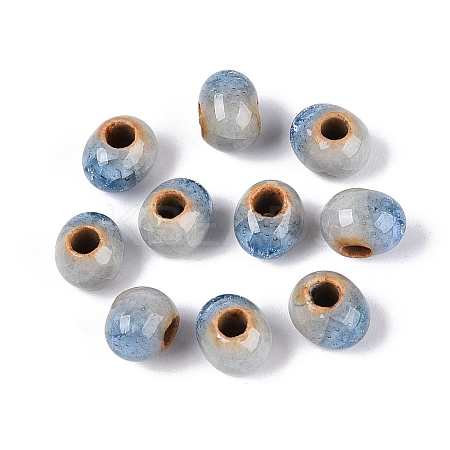 Handmade Crackle Porcelain Beads PORC-Q008-06A-09-1