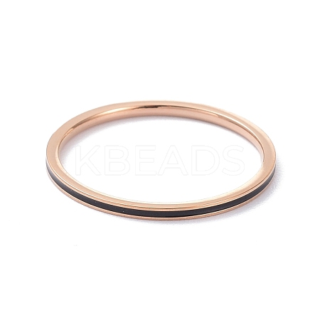 1mm Simple Enamel Finger Ring for Girl Women RJEW-C012-04E-RG-02-1