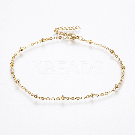 304 Stainless Steel Anklets LS-AJEW-H013-06G-1