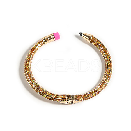 Pencil Design Alloy Enamel Cuff Bangles FS-WG7604E-01-1