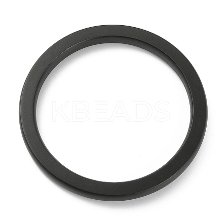 Black Wood Round Ring Bag Handles FIND-WH0129-09B-1