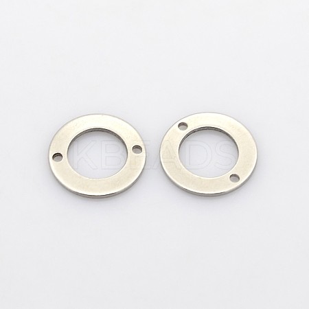 Tarnish Resistant Flat Roud 304 Stainless Steel Links connectors STAS-N037-02-1