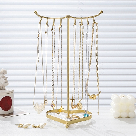Detachable Iron Necklaces Display Rack ODIS-Q042-02G-1