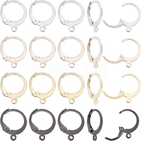 40Pcs 4 Colors 304 Stainless Steel Leverback Earring Findings STAS-UN0029-67-1