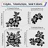 4Pcs 4 Styles PET Waterproof Self-adhesive Car Stickers DIY-WH0308-225A-090-2