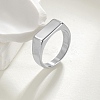 304 Stainless Steel Rectangle Finger Rings for Women RJEW-B120-01P-1