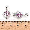Brass Micro Pave Cubic Zirconia Pendants KK-N257-70P-3