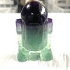 Natural Fluorite Carved Robot Figurines PW-WGAEA8B-08-1