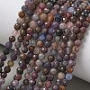 Natural Red Corundum/Ruby and Sapphire Beads Strands X-G-L651-C01-4mm-1