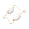 Fish Natural Pearl Dangle Earrings EJEW-E303-06G-2