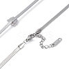 Non-Tarnish 304 Stainless Steel Snake Chain Necklaces NJEW-G081-13P-3