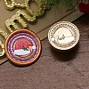 Christmas Series Wax Seal Brass Stamp Head AJEW-M037-01G-27-1