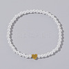 Heart Fashionable Imitation Pearl Bead Stretch Bracelets for Women BC8772-3-1