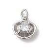 Rack Plating Brass Clear Cubic Zirconia Charms KK-Z056-29P-1