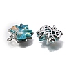 Brass Micro Pave Cubic Zirconia Charms KK-Q043-02P-01-2
