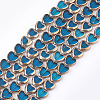 Electroplate Glass Beads Strands EGLA-S188-09F-1