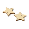 50Pcs Undyed Wood Connector Charms WOOD-FS0001-12B-3