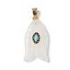 Natural & Synthetic Mixed Gemstone Carved Pendants G-Z084-01G-2