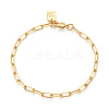Brass Paperclip Chain Bracelets for Women BJEW-N032-07C-G-2