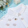 6Pcs Flower Alloy Resin Cufflinks FIND-ME0003-15G-02-5