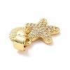 Brass Micro Pave Cubic Zirconia Charms LS-KK-G444-02G-01-3