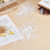 1Pair 3D Flower Polyester Embroidery Sew on Flower Appliques PATC-LP0001-35-1