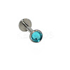 G23 Titanium Cubic Zirconia Flat Round 17 Gauge Threadless Labrets for Women Men WG1F07B-16-1