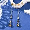 304 Stainless Steel Two Tone Round Tassel Stud Earrings EJEW-A136-05A-GP-2