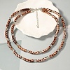 Plastic & Resin Leopard Skin Print Curved Tube Double Layer Necklaces for Women NJEW-Q038-01A-4