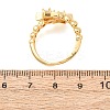 Brass Micro Pave Cubic Zirconia Cuff Open Rings for Women CU-CBAED05-02G-4