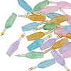 50Pcs 5 Colors Transparent Resin Pendants RESI-HY0001-13-1