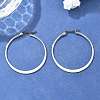 Tarnish Resistant 304 Stainless Steel Big Hoop Earrings LS-EJEW-F105-18P-5