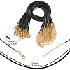 36Pcs Black Waxed Cord Necklace Making NCOR-FS0001-05G-4