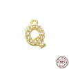 Real 18K Gold Plated 925 Sterling Silver Micro Pave Clear Cubic Zirconia Charms STER-P054-10G-Q-1