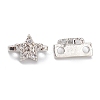 Rack Plating Brass Pave Cubic Zirconia Slide Charms KK-G464-02P-1