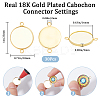 30Pcs 304 Stainless Steel Cabochon Connector Settings STAS-BBC0004-67A-G-2