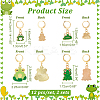 Alloy Enamel Frog Pendant Locking Stitch Markers HJEW-AB00070-2