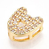 Brass Micro Pave Cubic Zirconia Charms KK-N254-217G-A-2
