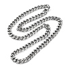 Non-Tarnish 304 Stainless Steel Cuban Link Chain Necklace for Men Women NJEW-C013-01P-1