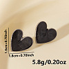 Fashionable 304 Stainless Steel Heart Stud Earrings JW1636-1-2