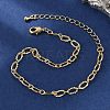 Brass Cable Chain Bracelets for Women Men BJEW-F494-05G-1