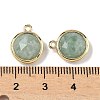Natural Mixed Stone Faceted Flat Round Charms G-U028-03G-4