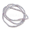 Baking Painted Transparent Glass Beads Strands DGLA-F002-04H-3