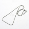 Tarnish Resistant Men's 304 Stainless Steel Snake Chain Necklaces STAS-O037-74P-2