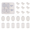 201 Stainless Steel Mirror Polished Finish Stamping Blank Tag Pendants STAS-BC0002-30P-1