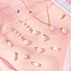 90Pcs 3 Style ABS Imitation Pearl & Brass Pendants KY-PH0001-22-2