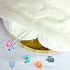 12Pcs Baking Paint Zinc Alloy Knitting Stitch Marker Rings DIY-DC0002-32-4