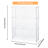 3-Tier Transparent Acrylic Minifigures Display Case ODIS-WH0061-50A-2